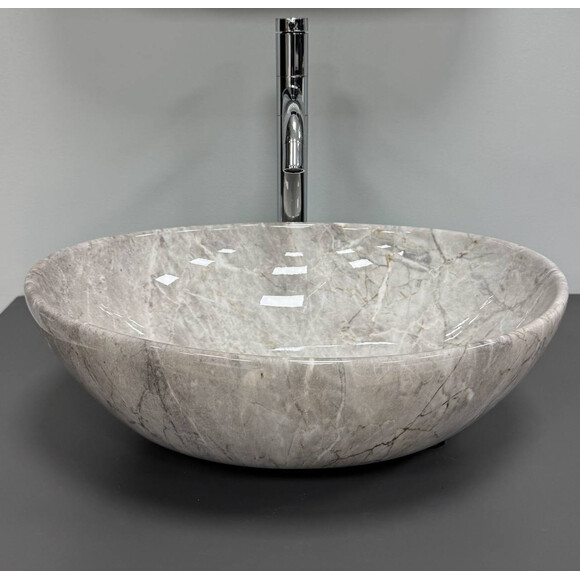Раковина VBI Parma Stone Glossy VBI-011027 (41x34 см, камень глянцевый, чаша), Доступные размеры: 41 x 34, Цвет производителя: камень глянцевый, фото 5
