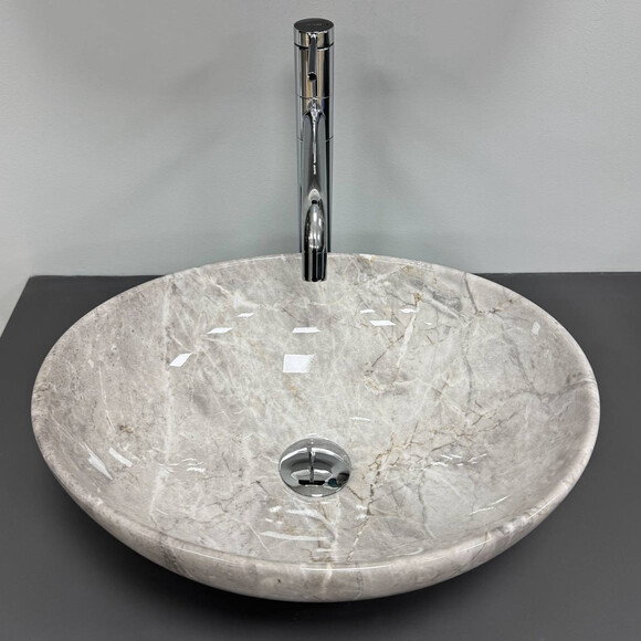 Раковина VBI Parma Stone Glossy VBI-011027 (41x34 см, камень глянцевый, чаша), Доступные размеры: 41 x 34, Цвет производителя: камень глянцевый, фото 2