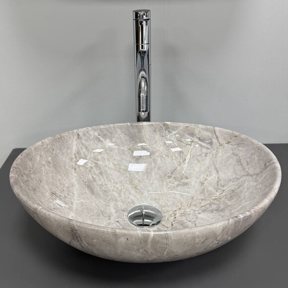 Раковина VBI Parma Stone Glossy VBI-011027 (41x34 см, камень глянцевый, чаша), Доступные размеры: 41 x 34, Цвет производителя: камень глянцевый, фото 3