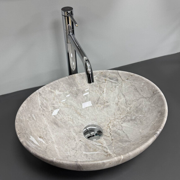 Раковина VBI Parma Stone Glossy VBI-011027 (41x34 см, камень глянцевый, чаша), Доступные размеры: 41 x 34, Цвет производителя: камень глянцевый, фото 4