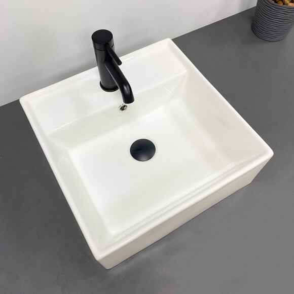Умывальник VBI Teramo S White VBI-014700 (41x41 см), Доступные размеры: 41 x 41, Цвет производителя: белый глянец, фото 3