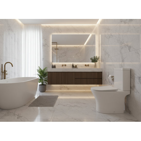 Безобідковий унітаз-компакт Domospa by Ravak Torrenta UNO Combi RimOff RKUJ100021 (воронкоподібний, із сидінням), фото , изображение 3