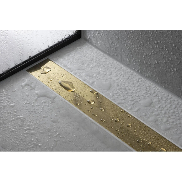Верхня частина зливу для душового каналу Hansgrohe Rain Drain Flex Brushed Bronze 56051140 (80 см, бронзова бронза), Колір виробника: брашована бронза, Доступні розміри: 80, фото , изображение 2