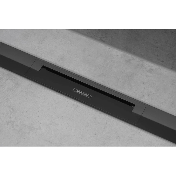 Верхня частина зливу для душового каналу Hansgrohe RainDrain Flex Black Matt 56051670 (80 см, чорна матова), Колір виробника: чорний матовий, Доступні розміри: 80, фото , изображение 2