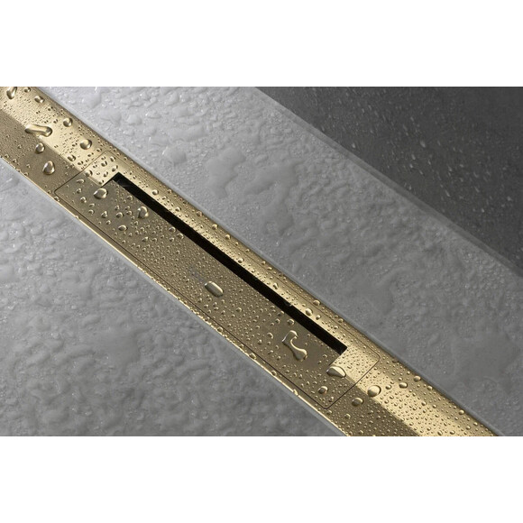 Верхня частина зливу для душового каналу Hansgrohe Rain Drain Flex Brushed Bronze 56051140 (80 см, бронзова бронза), Колір виробника: брашована бронза, Доступні розміри: 80, фото , изображение 3