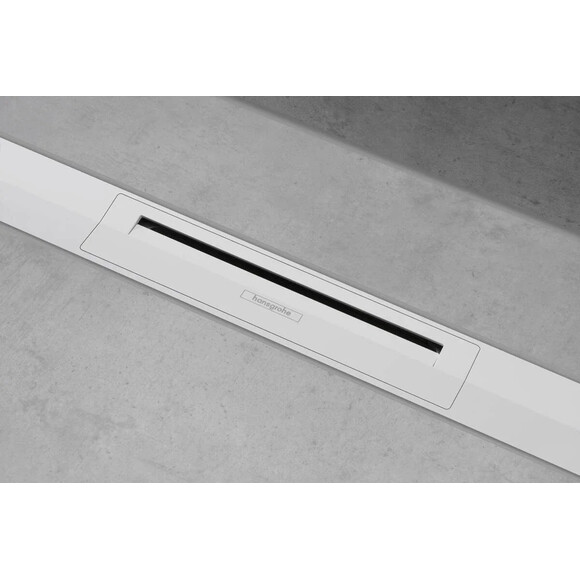 Верхня частина зливу для душового каналу Hansgrohe RainDrain Flex White Matt 56051700 (80 см, біла матова), Колір виробника: білий матовий, Доступні розміри: 80, фото , изображение 3
