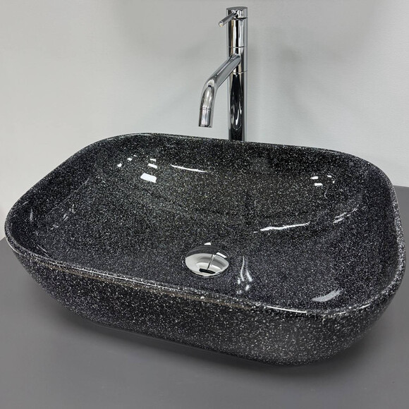 Раковина VBI Ravenna Space Black Glossy VBI-011234 (46x32 см, космический черный глянец, чаша), Доступные размеры: 46 x 32, Цвет производителя: космос черный глянец, фото 