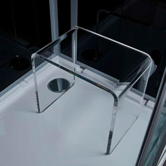 Душовий бокс Golston G-U692BB (GU692124 120x85 см, скло прозоре, профіль чорний матовий, з піддоном, лівий), фото , изображение 8