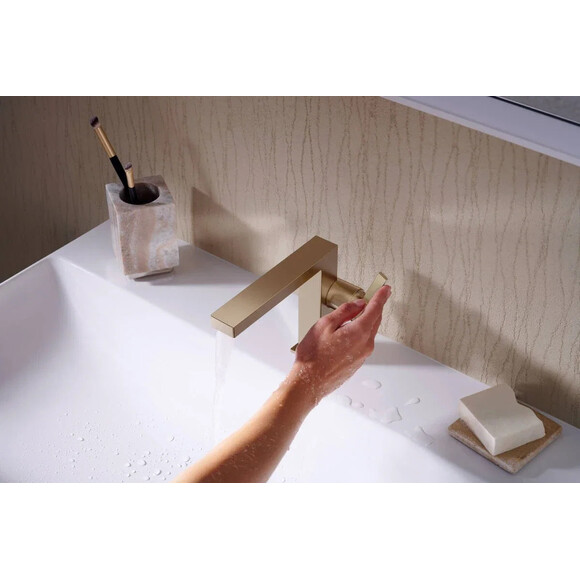 Змішувач для умивальника Hansgrohe Tecturis E CoolStart EcoSmart+ Brushed Bronze 73021140 (брошована бронза), Колір виробника: брашована бронза, фото , изображение 3