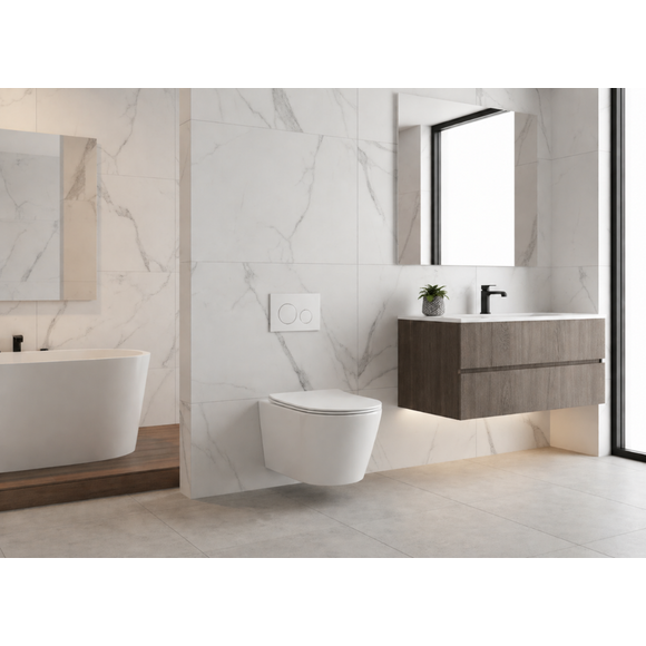 Безобідковий підвісний унітаз Domospa by Ravak Torrenta Neo RimOff Tornado RKUJ000015 (воронкоподібний, з сидінням), фото , изображение 2