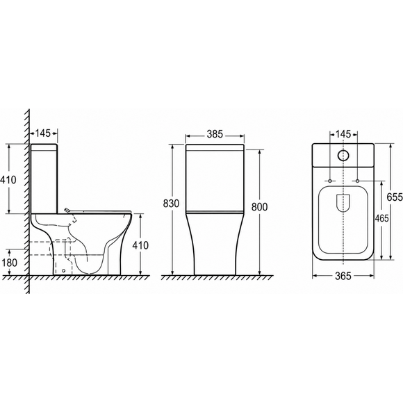 Безобідковий унітаз-компакт Ravak Torrenta Flow Combi RimOff RKUJ100020 (воронкоподібний, з сидінням), фото , изображение 7