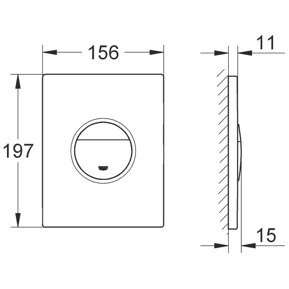 Клавіша змиву Grohe Nova Cosmopolitan Satin Graphite 38765MG0 (графіт), Колір виробника: графіт, фото , изображение 7