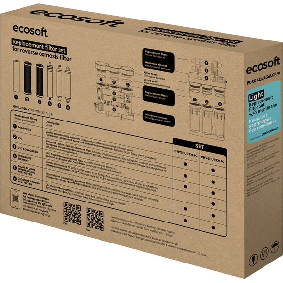 Комплект картриджей Ecosoft PURE AquaCalcium Mint CHV5PUREMAC, фото 4