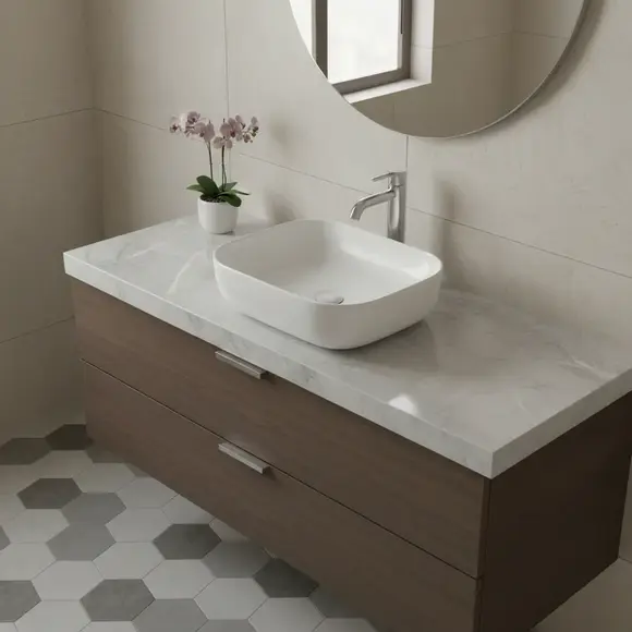 Умивальник Domospa by Ravak Torrenta Aura 500 RKUJ200018 (50x40 см, білий), фото , изображение 5