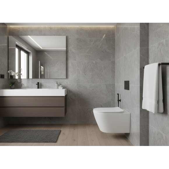 Безобідковий підвісний унітаз Domospa by Ravak Torrenta Neo RimOff Tornado RKUJ000015 (воронкоподібний, з сидінням), фото , изображение 3