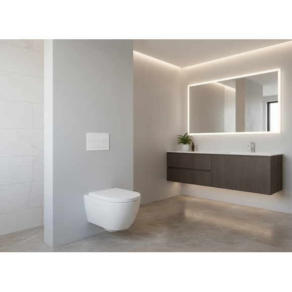 Клавіша змиву Ravak FrameLine Slim RKUC4000011 (біла глянсова), Колір виробника: білий глянець, фото , изображение 3