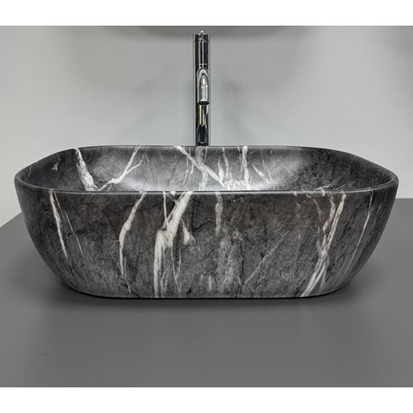 Раковина VBI Ravenna Black Opal Matt VBI-011233 (46x32 см, черный опал матовый, чаша), Доступные размеры: 46 x 32, Цвет производителя: черный опал матовый, фото 3