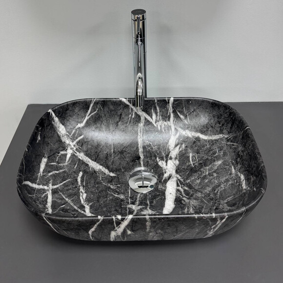 Раковина VBI Ravenna Black Opal Matt VBI-011233 (46x32 см, черный опал матовый, чаша), Доступные размеры: 46 x 32, Цвет производителя: черный опал матовый, фото 4