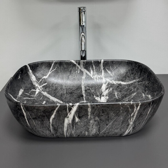 Раковина VBI Ravenna Black Opal Matt VBI-011233 (46x32 см, черный опал матовый, чаша), Доступные размеры: 46 x 32, Цвет производителя: черный опал матовый, фото 5