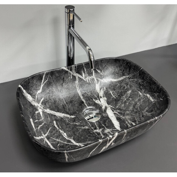 Раковина VBI Ravenna Black Opal Matt VBI-011233 (46x32 см, черный опал матовый, чаша), Доступные размеры: 46 x 32, Цвет производителя: черный опал матовый, фото 