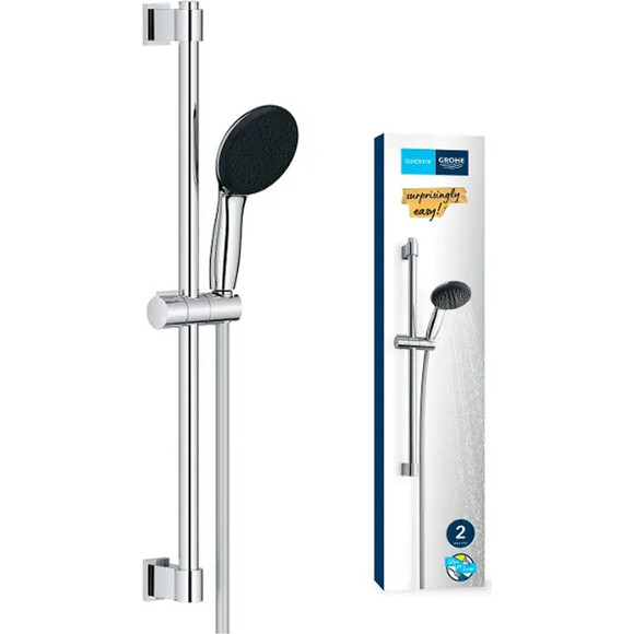 Душовий гарнітур Grohe QuickFix Vitalio Start 110 Chrome 26951001 (хром, 62 см, дворежимна лійка), фото , изображение 4