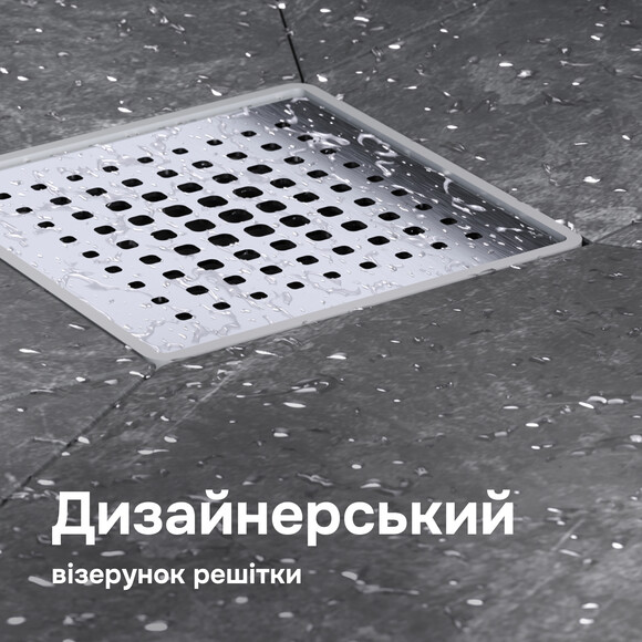 Душовий трап Am.Pm MasterFlow Cut Gradient W01BD-P11-010-01SB (10х10 см, нержавіюча сталь), Колір виробника: нержавіюча сталь, фото , изображение 3