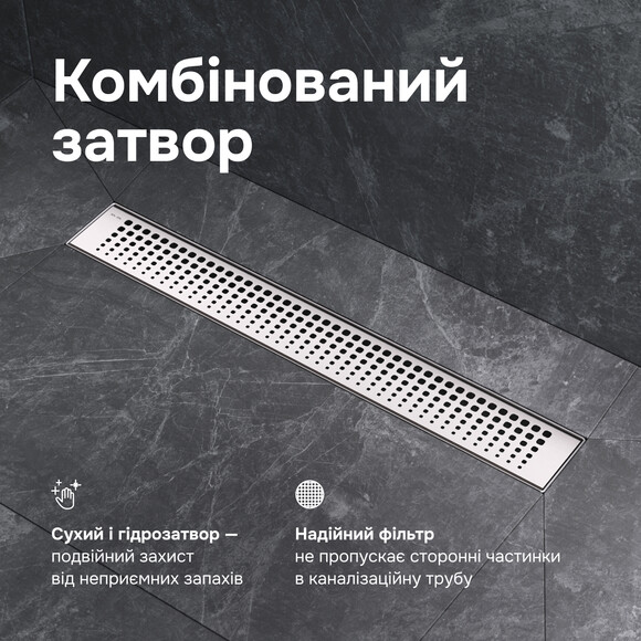 Душовий трап Am.Pm MasterFlow Cut Gradient W01SC-P11-050-01SB (50 см, нержавіюча сталь), Колір виробника: нержавіюча сталь, Доступні розміри: 50, фото , изображение 6
