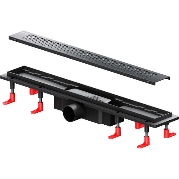 Душовий трап Am.Pm Primeflow Cut Gradient W02SC-P11-060-01BM (60 см, чорний матовий), Колір виробника: чорний матовий, Доступні розміри: 60, фото 