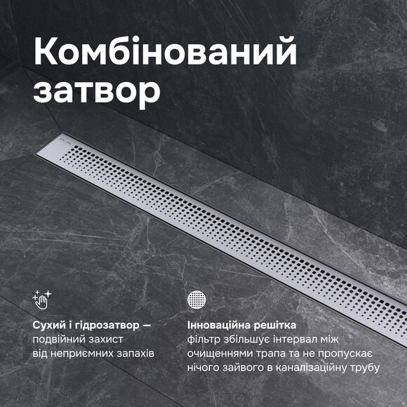Душовий трап Am.Pm Primeflow Cut Gradient W02SC-P11-050-01SB (50 см, нержавіюча сталь), Колір виробника: нержавіюча сталь, Доступні розміри: 50, фото , изображение 5