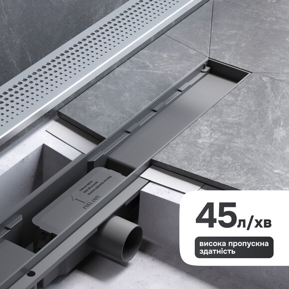Душовий трап Am.Pm Primeflow Cut Gradient W02SC-P11-070-01SB (70 см, нержавіюча сталь), Колір виробника: нержавіюча сталь, Доступні розміри: 70, фото , изображение 6
