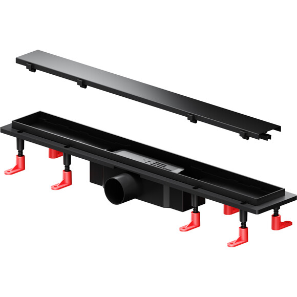 Душовий трап Am.Pm Primeflow Tile W02SC-U11-060-04BM (60 см, чорний матовий), Колір виробника: чорний матовий, Доступні розміри: 60, фото 