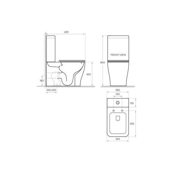 Безобідковий унітаз-компакт Koller Pool Proxima Tornado 3.0 1821560199 (воронкоподібний, з сидінням), фото , изображение 8