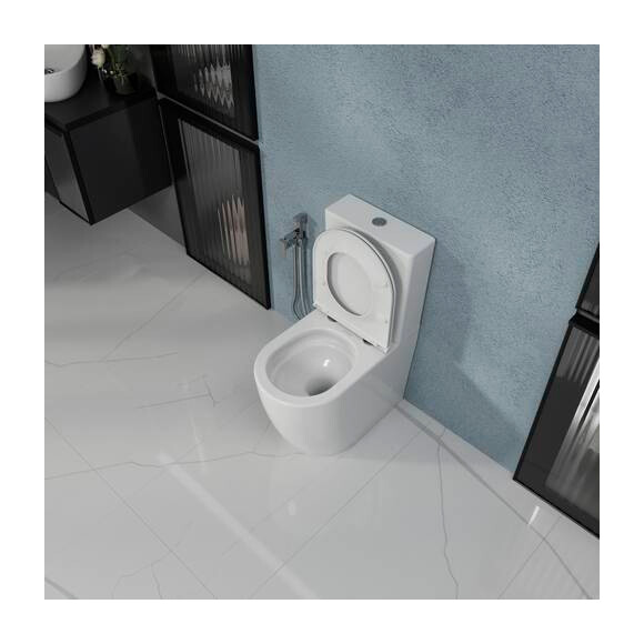 Безобідковий унітаз-компакт Koller Pool Round Smart Tornado 3.0 1872570199 (воронкоподібний, з сидінням), фото , изображение 6