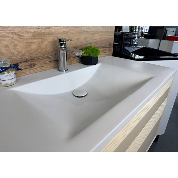 Тумба Snail Азалия с умывальником Snail Орфей 990КМ2165A100 (99 см, белая глянцевая, подвесная), фото 5