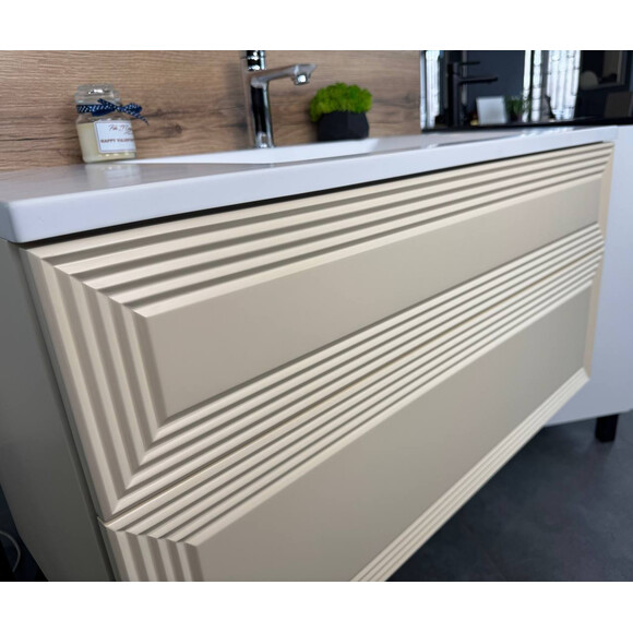 Тумба Snail Азалия с умывальником Snail Орфей 990КМ2165A100 (99 см, белая глянцевая, подвесная), фото 7