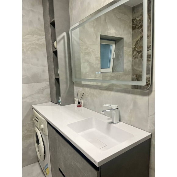 Умивальник-стільниця Snail Аляска R 167RA100 (120x50 см, з крилом), Доступні розміри: 120 x 50 R, Колір виробника: білий глянець, фото , изображение 15