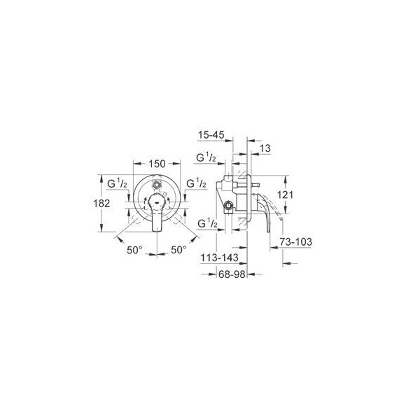 Смеситель для ванны Grohe Euroeco 32747000, фото 3