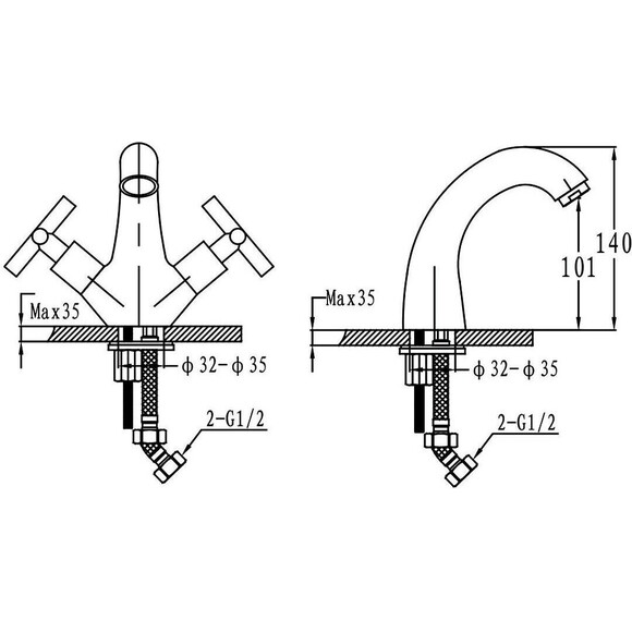 Змішувач для біде Imprese Ralsko 40240, фото , изображение 3