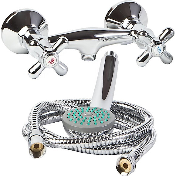 Смеситель для душа Ferro Retro Chrome XR77 (с лейкой и шлангом), фото 3