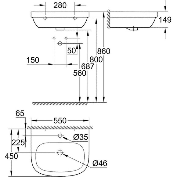 Раковина керамічна Grohe Euro Ceramic 39336000, фото , изображение 2