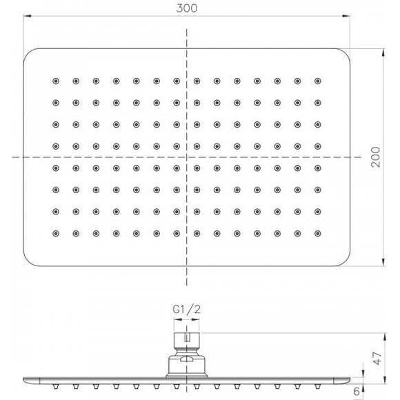 Верхний душ Imprese SQ300200SS6, фото 2