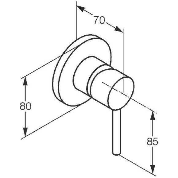 Внешняя часть смесителя скрытого монтажа для душа Kludi Bozz 389250576, фото 4