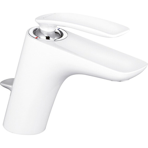 Змішувач для умивальника Kludi Balance 520239175 (білий, з донним клапаном), фото 