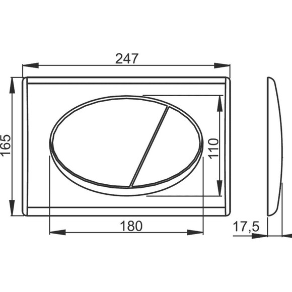 Кнопка змиву Alcaplast M71, фото , изображение 2