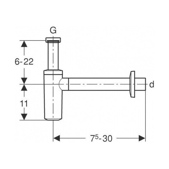 Сифон для умывальника Geberit 151.034.21.1, фото 2