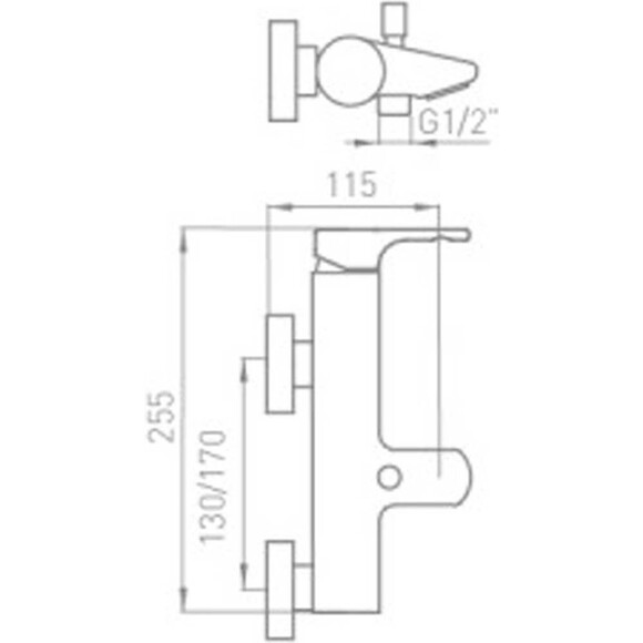 Змішувач із душовим гарнітуром Grb Tender 905900, фото , изображение 2