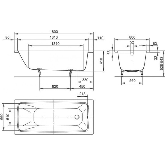 Вбудована ванна Kaldewei Cayono 275100010001, фото , изображение 2