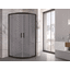 Душова кабіна без піддону 90x90 Asignatura Velvet 19320802 (профіль чорний матовий, скло сіре), фото 