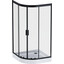 Душевая кабина 100x100 см Am.Pm Gem 1/4 Round W90UG-401-100BT (без поддона, стекло прозрачное, профиль черный матовый), Доступные размеры: 100 x 100, Цвет производителя: черный матовый, фото 