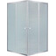 Душевая кабина без поддона 90x90 см Lidz Wawel SC90x90.SAT.LOW.FR (профиль сатин, стекло матовое), фото 